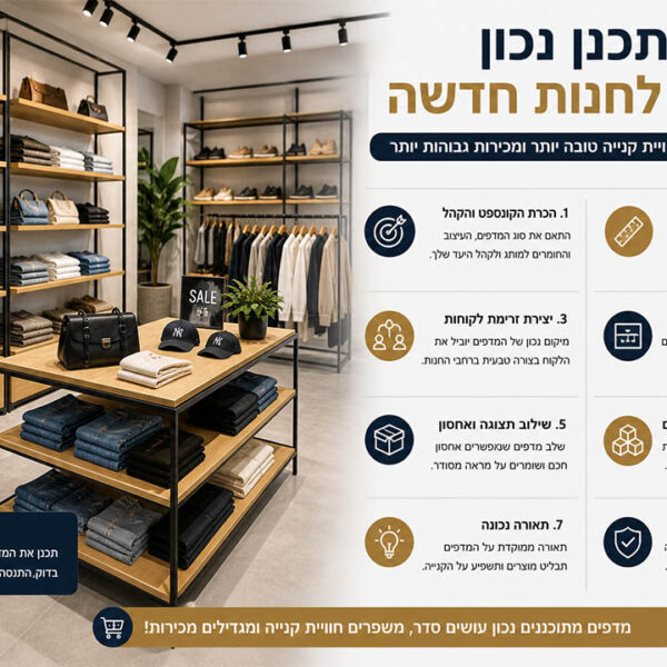 איך לתכנן מדפים לחנות